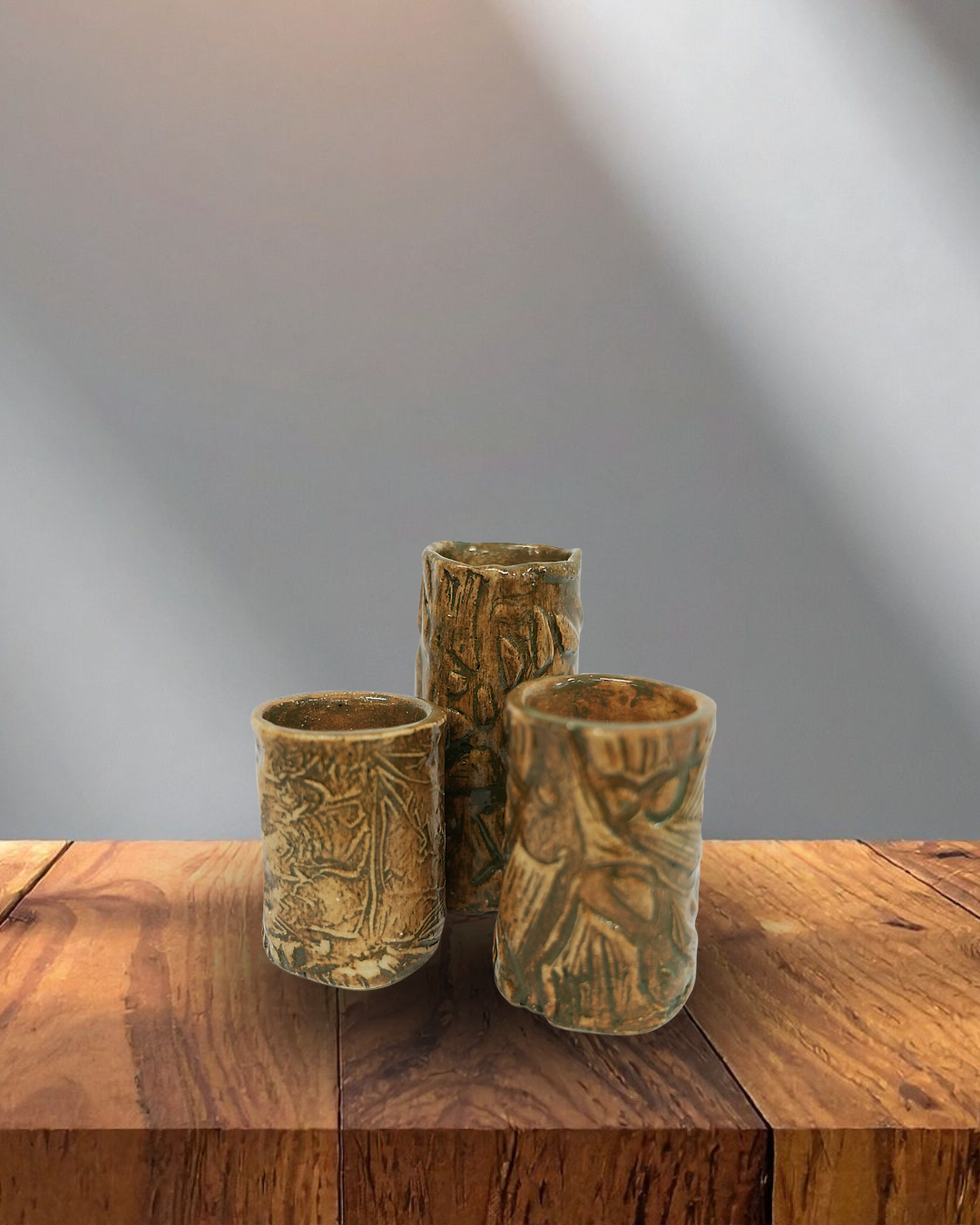 Fiona Lerk Tree Bark Vase, set of 3