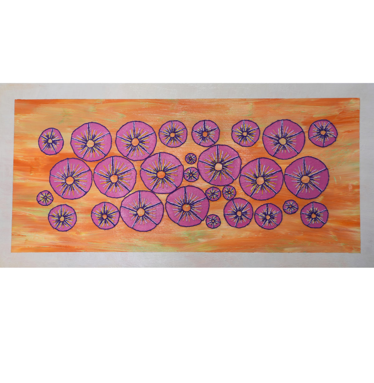 Pretty Pink Flower Painting by Ashlea Sergakis