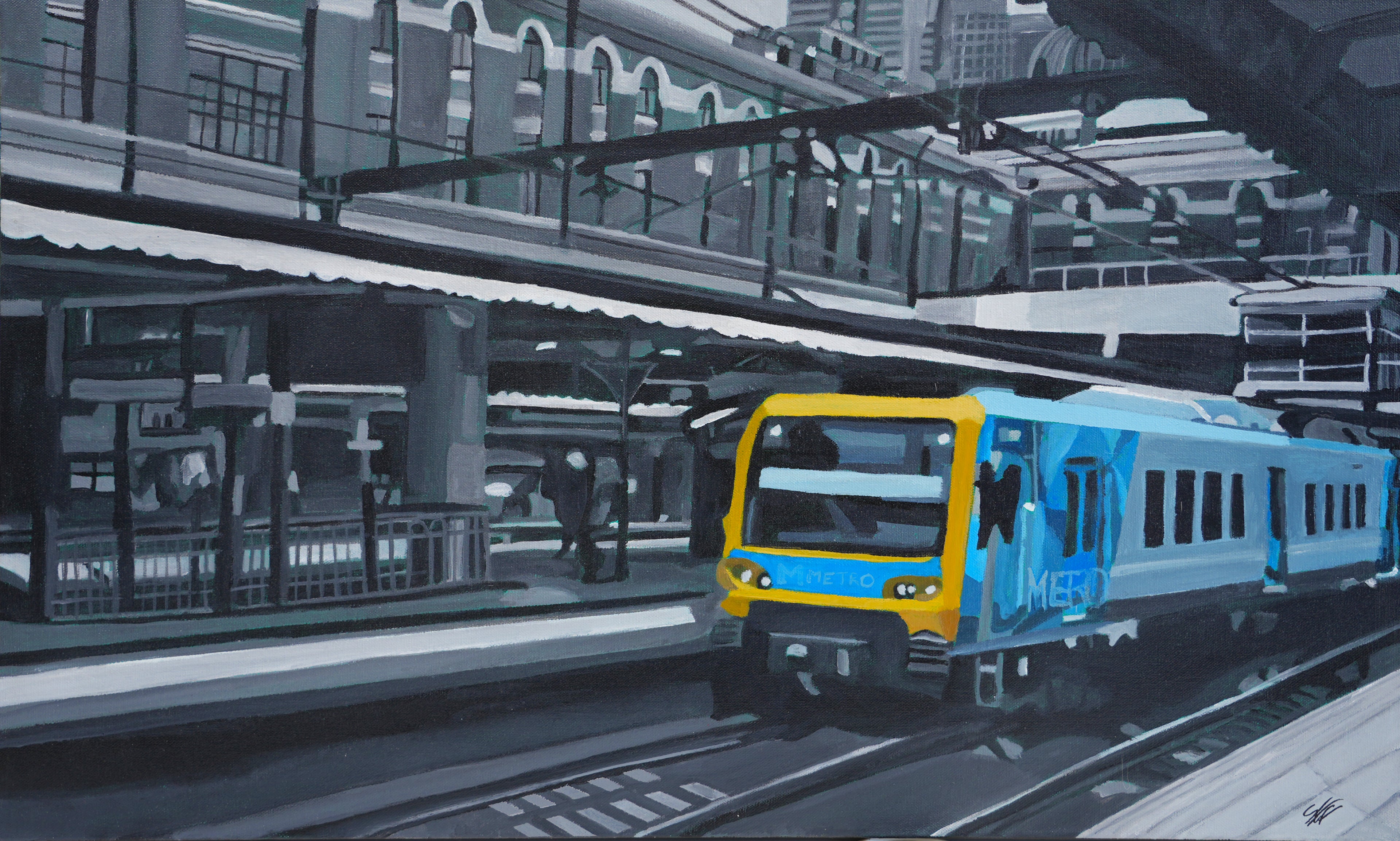 Metro Train -Now Departing Platform Two