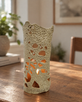 Fiona Lerk Tree Bark Vase, White