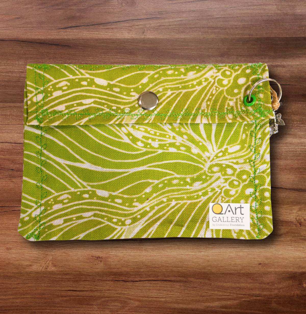 Green Clutch Bag by Shelby Gardner